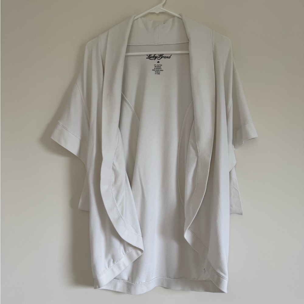 Lucky Brand Soft White Open Cardigan - Picture 6 of 14